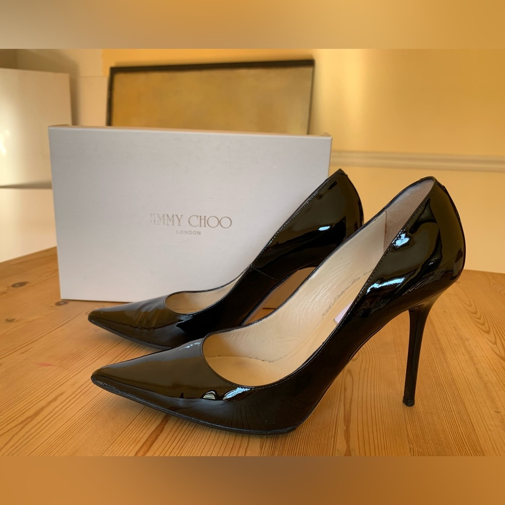 Jimmy Choo Black Patent Pump Size 38